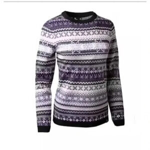 Neve Designs Women's Zoe Crewneck Nordic Sweater Size S 20% Merino Wool Pullover